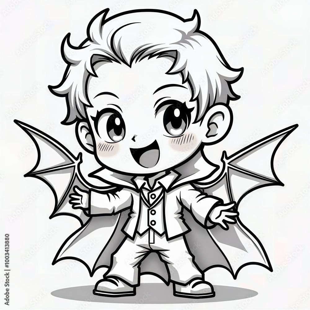 Cute Vampire Boy Coloring Page Cute Vampire Boy Coloring Page