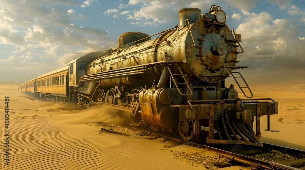 Train in the desert. Wallpaper. Wallpaper Train in the desert. Wallpaper. Wallpaper