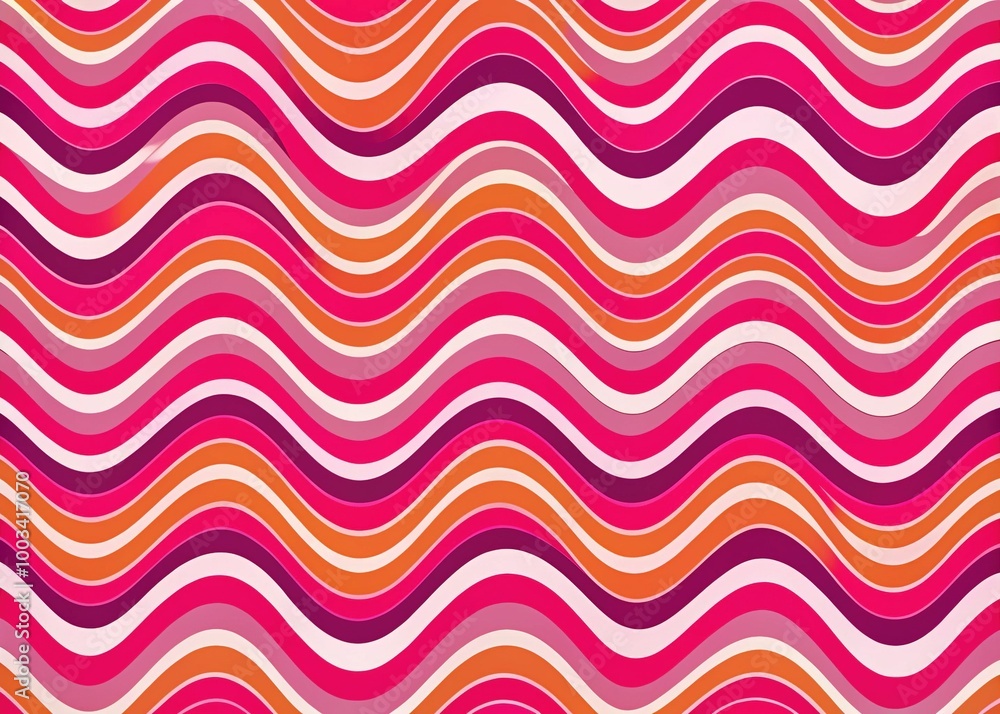 Stylish retro wavy pattern in vibrant pink and white, featuring dynamic groovy lines ideal for contemporary design and decor projects. Perfect for adding a lively touch. Stylish retro wavy pattern in vibrant pink and white, featuring dynamic groovy lines ideal for contemporary design and decor projects. Perfect for adding a lively touch.