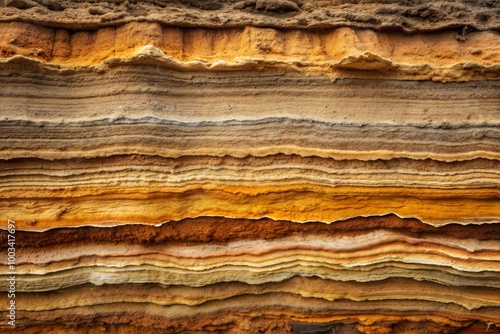 Wallpaper Mural Close-up of natural layered rock patterns and textures Torontodigital.ca