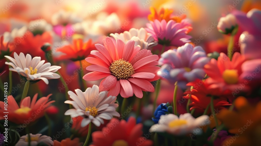 Blooming Flowers in a Field Blooming Flowers in a Field
