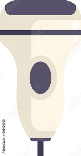 Electric device for removing hard skin from feet standing on white background