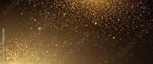 Crystal-clear champagne glass with water droplets, reminiscent of winter's snowfall on a golden Christmas ornament, creating a sparkling texture against a dark background