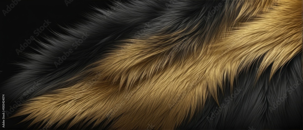 Abstract Fur Texture: Black and Gold Abstract Fur Texture: Black and Gold