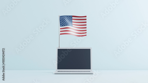 American Pride: Laptop with...