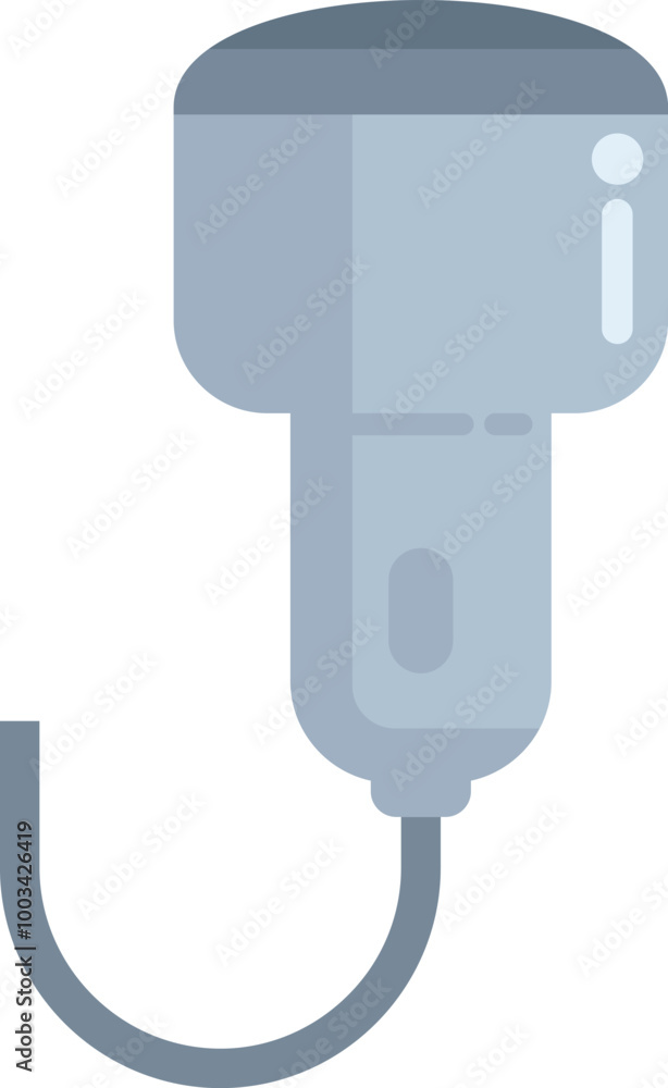 Medical equipment showing an ultrasound machine scanning device for sonography diagnosis