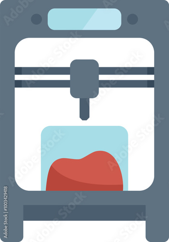 Modern 3d bioprinter creating a human organ for transplantation surgery