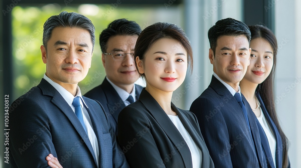 Professional Business Team Portrait in Modern Office Setting Professional Business Team Portrait in Modern Office Setting