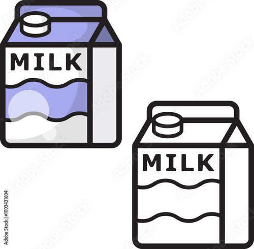 Vector box milk drink icon