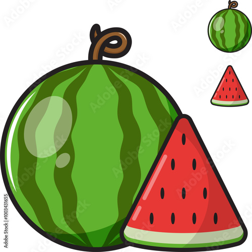 Watermelon vector icon design