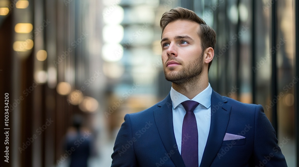 Fototapeta premium Confident Businessman in Urban Setting
