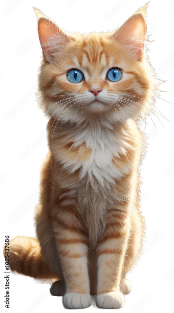 A ginger cat in cave on transparent background PNG A ginger cat in cave on transparent background PNG
