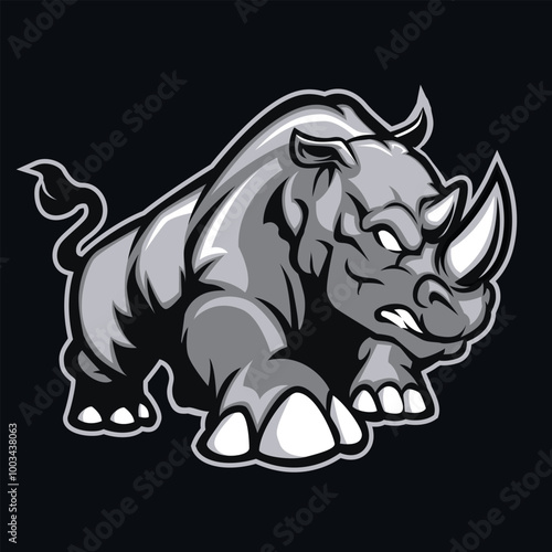 Rhino head vector, rhino esport logo team, rhino mascot vector