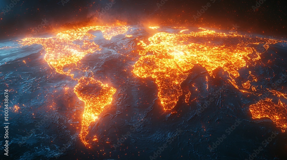 AI technology enhancing global supply chains, with container ship routes visualized on a world map for efficient delivery AI technology enhancing global supply chains, with container ship routes visualized on a world map for efficient delivery