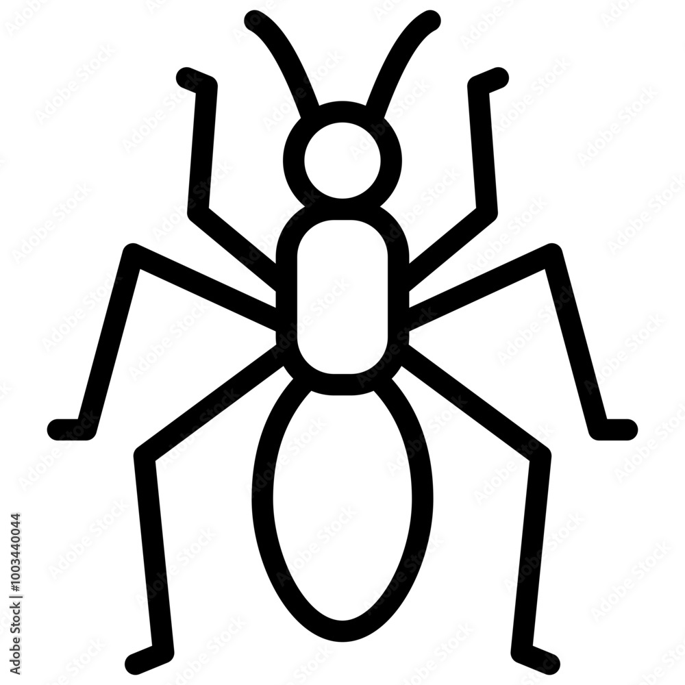 ant icon illustration design with outline ant icon illustration design with outline