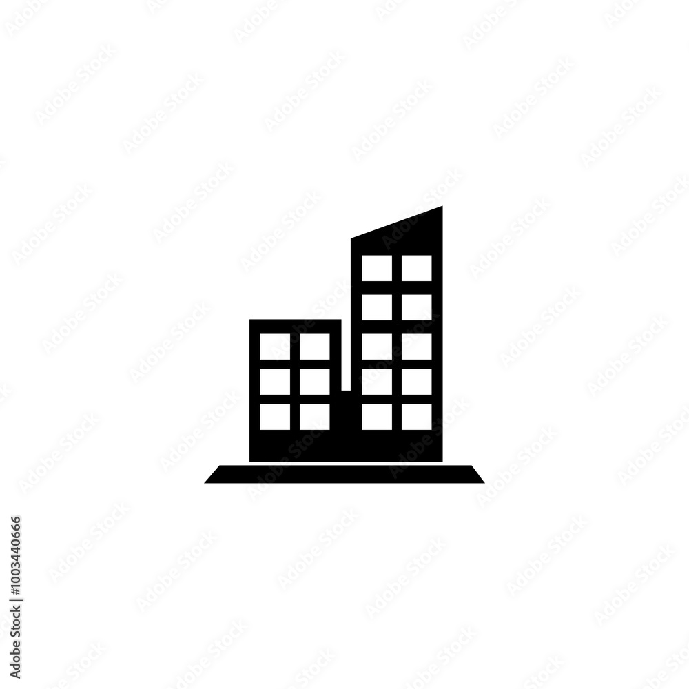Office building sign icon, vector flat black simple trendy style illustration for web and app..eps Office building sign icon, vector flat black simple trendy style illustration for web and app..eps