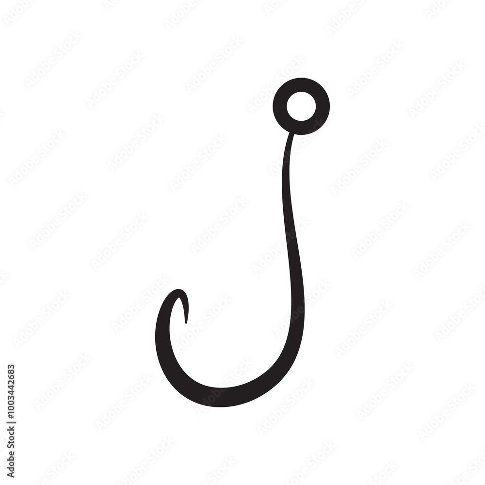 fishing hook logo icon fishing hook logo icon