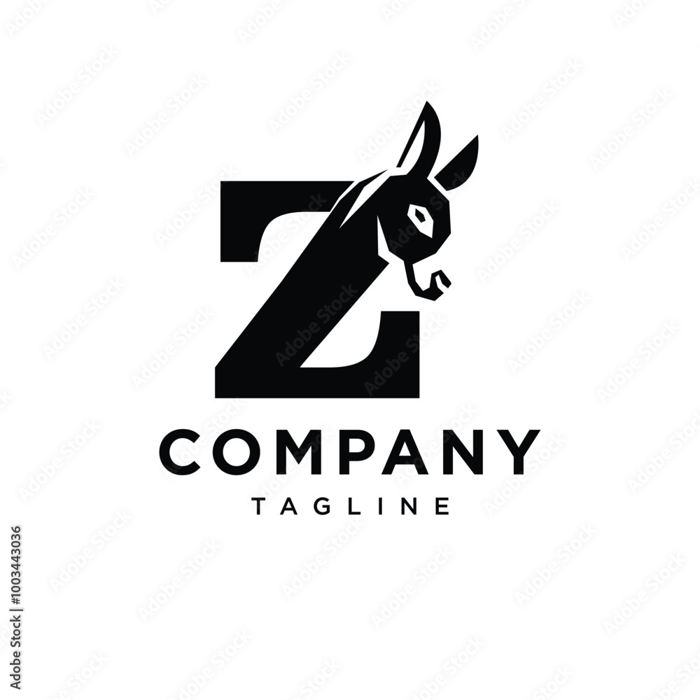 Letter Z Donkey logo icon vector Letter Z Donkey logo icon vector