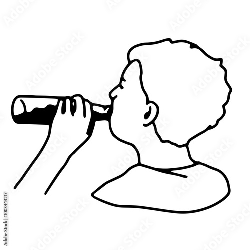 фотографія person with a bottle of beer