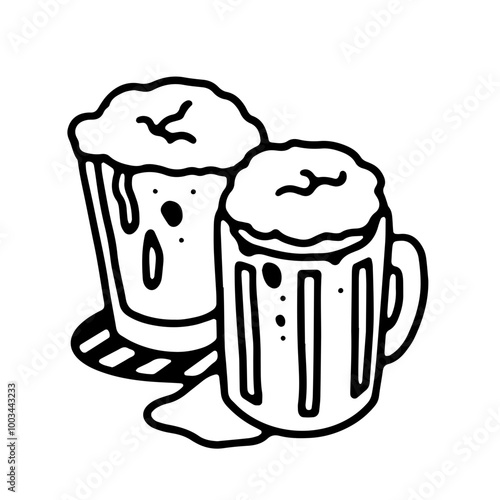 frothy beer pint