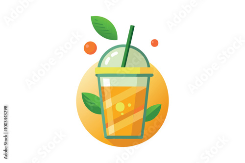 healthy drink vector silhouette on white background