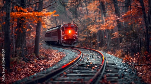 Train in Autumn Wallpaper. Background