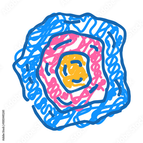 nebula galaxy doodle icon sketch vector. nebula galaxy sign. isolated symbol illustration