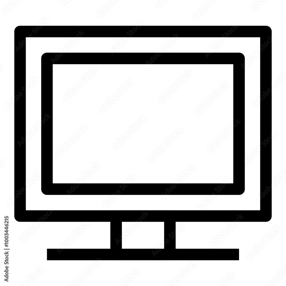 Monitor Icon. Simple Desktop Screen Vector Illustration. Monitor Icon. Simple Desktop Screen Vector Illustration.
