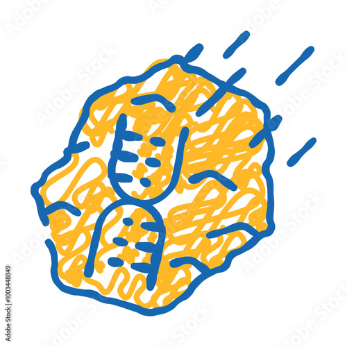 panspermia space doodle icon sketch vector. panspermia space sign. isolated symbol illustration