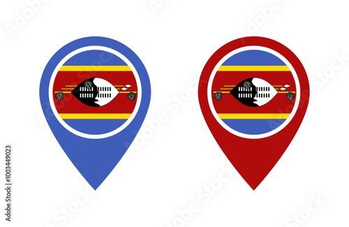 Free Download Eswatini flag location icon set - GFXLoad