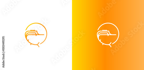 Logo design, caviar fish logo design, premium, modern, simple.
