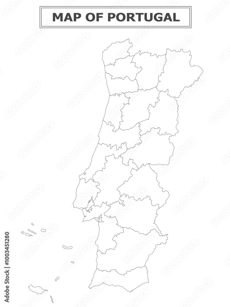 Obraz premium European Country Geography Political map. Political map of country with capital, province or state capital, major cities and town.