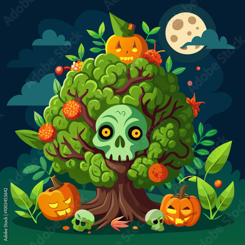 illustration of a halloween theme photo