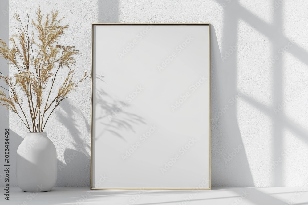 A3 Poster Mockup on White Background created with Generative AI A3 Poster Mockup on White Background created with Generative AI