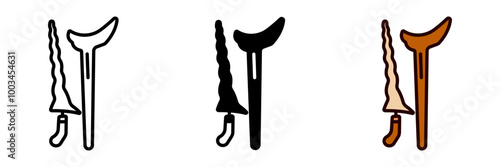 Traditional Dagger icon, A handcrafted ceremonial blade, often symbolizing power or protection, with intricate designs and cultural significance.