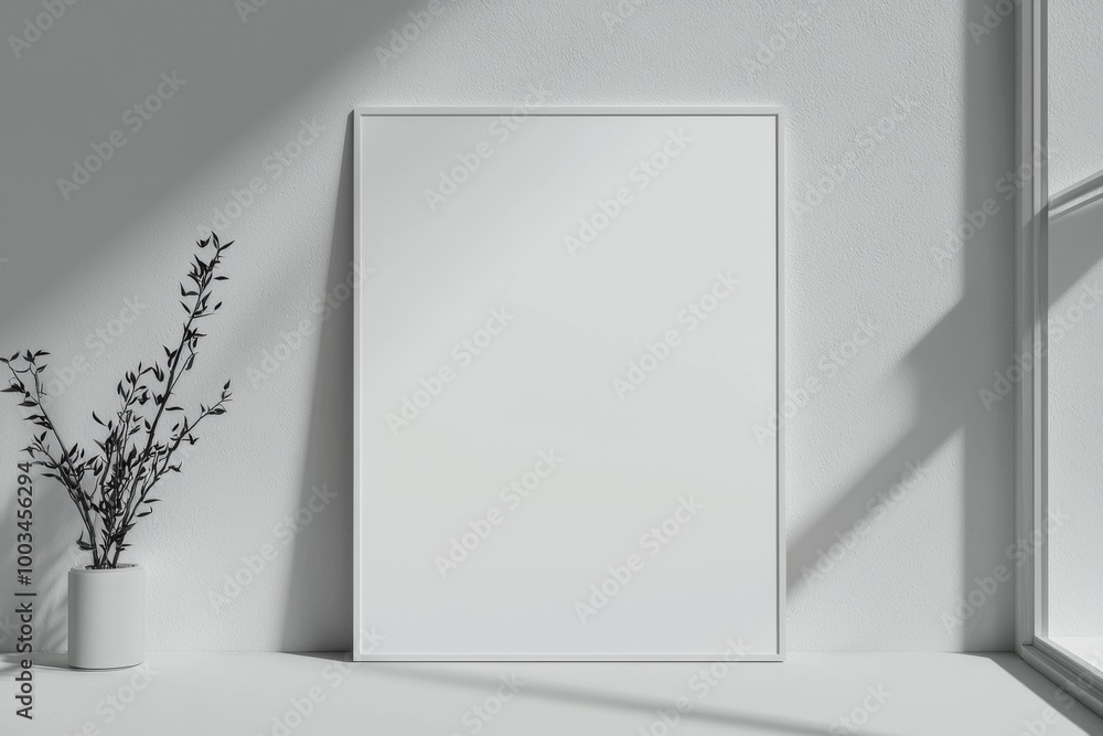 A3 Poster Mockup on White Background created with Generative AI A3 Poster Mockup on White Background created with Generative AI
