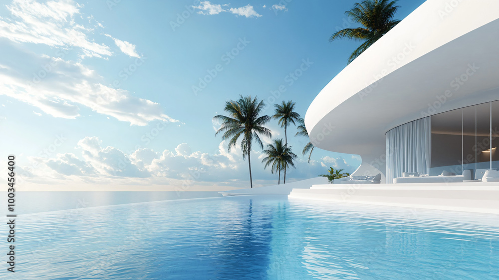 Fototapeta premium swimming pool in hotel