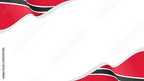 wavy trinidad and tobago flag vector background with copy space for text. trinidad and tobago national day