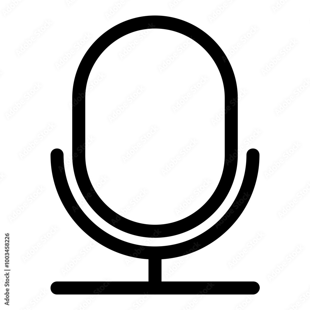 Microphone Outline Icon. Simple Karaoke Symbol Vector Illustration. Microphone Outline Icon. Simple Karaoke Symbol Vector Illustration.