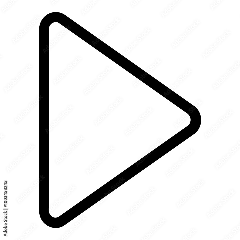 Play Outline Icon. Simple Media Symbol Vector Illustration. Play Outline Icon. Simple Media Symbol Vector Illustration.