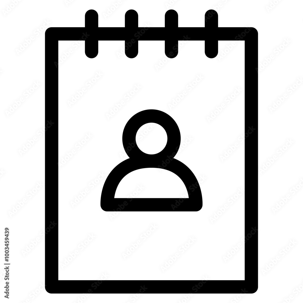 Note User Icon. Simple Diary Vector Illustration. Note User Icon. Simple Diary Vector Illustration.