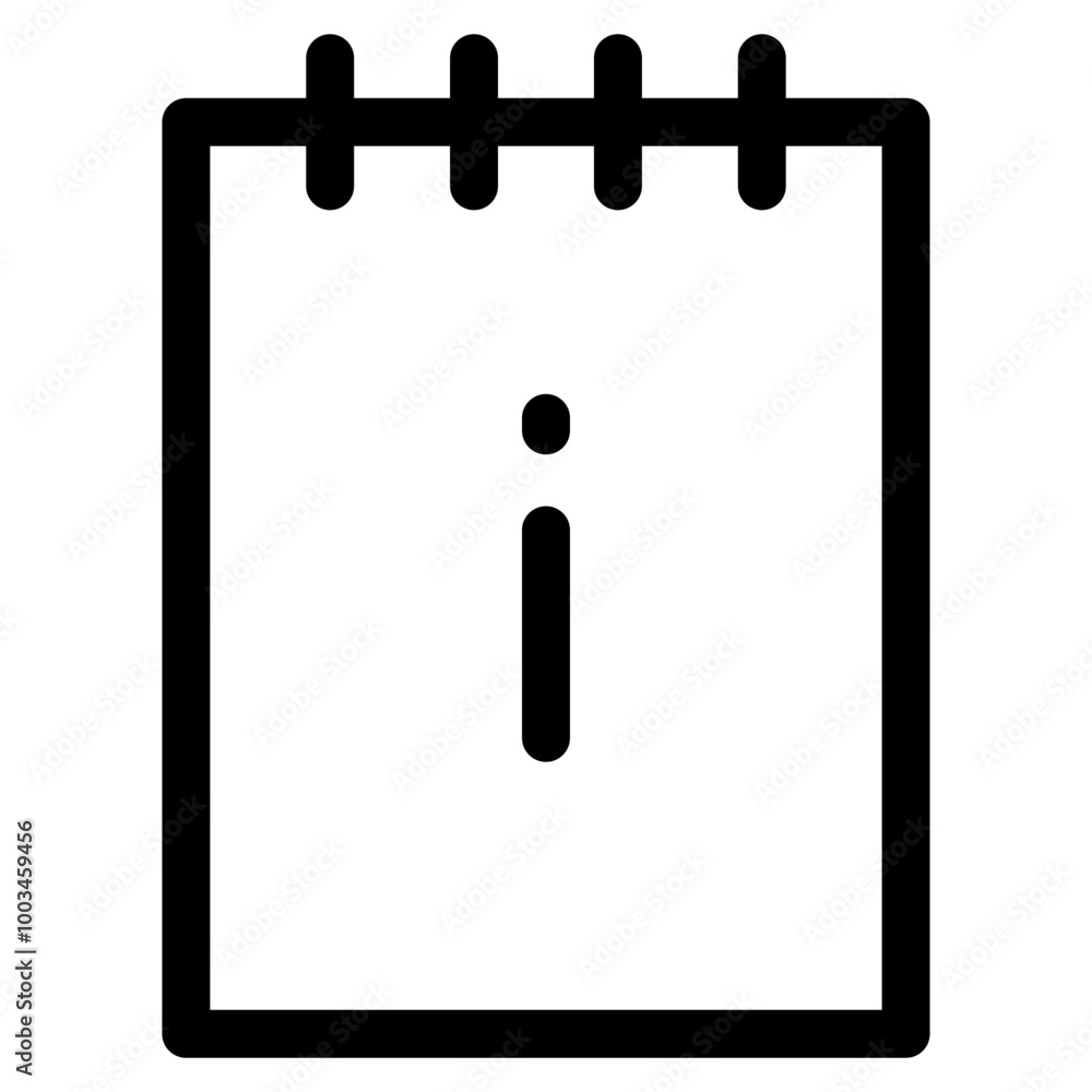 Note Information Icon. Simple Diary Vector Illustration. Note Information Icon. Simple Diary Vector Illustration.