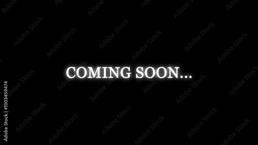 Animation of coming soon text.Movie Trailer Coming Soon Text Reveal/ Movie Trailer Coming Soon Text Reveal/ 4k animation of a movie style background with coming soon lighting text reveal like for cine