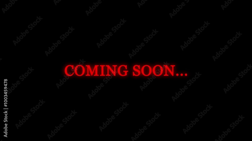 Animation of coming soon text.Movie Trailer Coming Soon Text Reveal ...