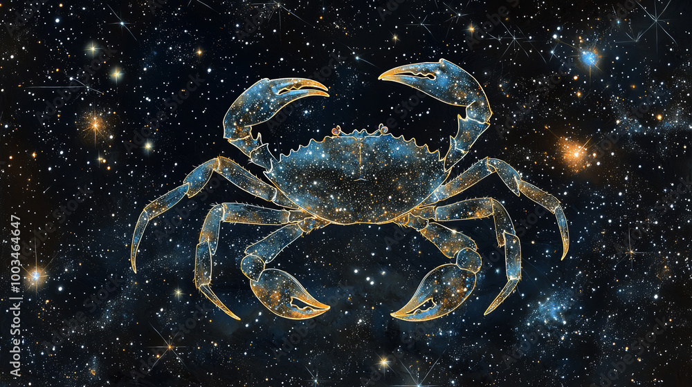 “Celestial Crab: Cancer’s Starry Embrace” “Celestial Crab: Cancer’s Starry Embrace”