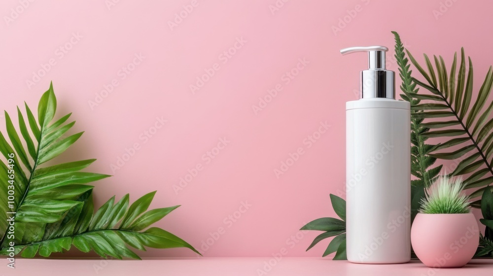 Eco-Friendly Moisturizer Bottle with Greenery Eco-Friendly Moisturizer Bottle with Greenery