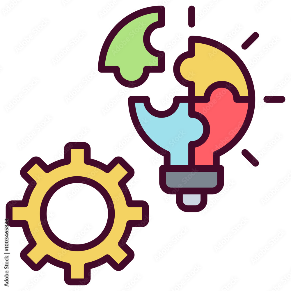 Problem Solving Icon Outline Color Icon Problem Solving Icon Outline Color Icon