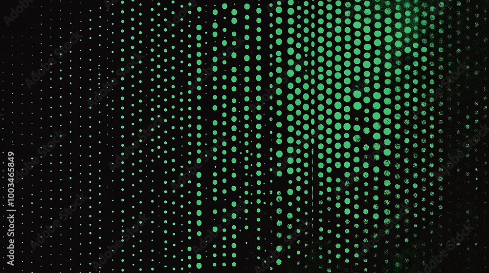 Abstract green and black digital dot pattern background. Abstract green and black digital dot pattern background.