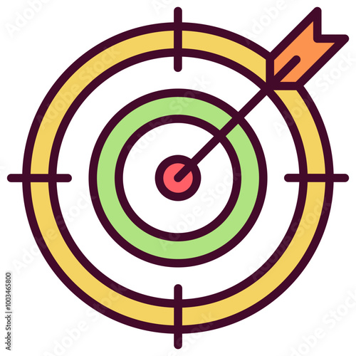 Goal Icon Outline Color Icon