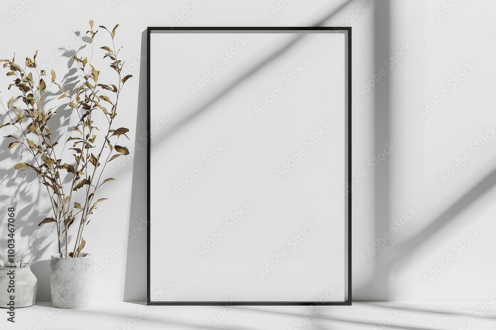 A3 Poster Mockup on White Background created with Generative AI A3 Poster Mockup on White Background created with Generative AI